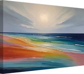 Abstract strand kleurrijk wanddecoratie - Impressionisme schilderijen - Muurdecoratie Modern - Wanddecoratie klassiek - Canvas keuken - Woonkamer decoratie 150x100 cm