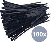 tyraps tyrips kabelbinders zwart 300 x 7,6 mm uv-bestendig 100 stuks