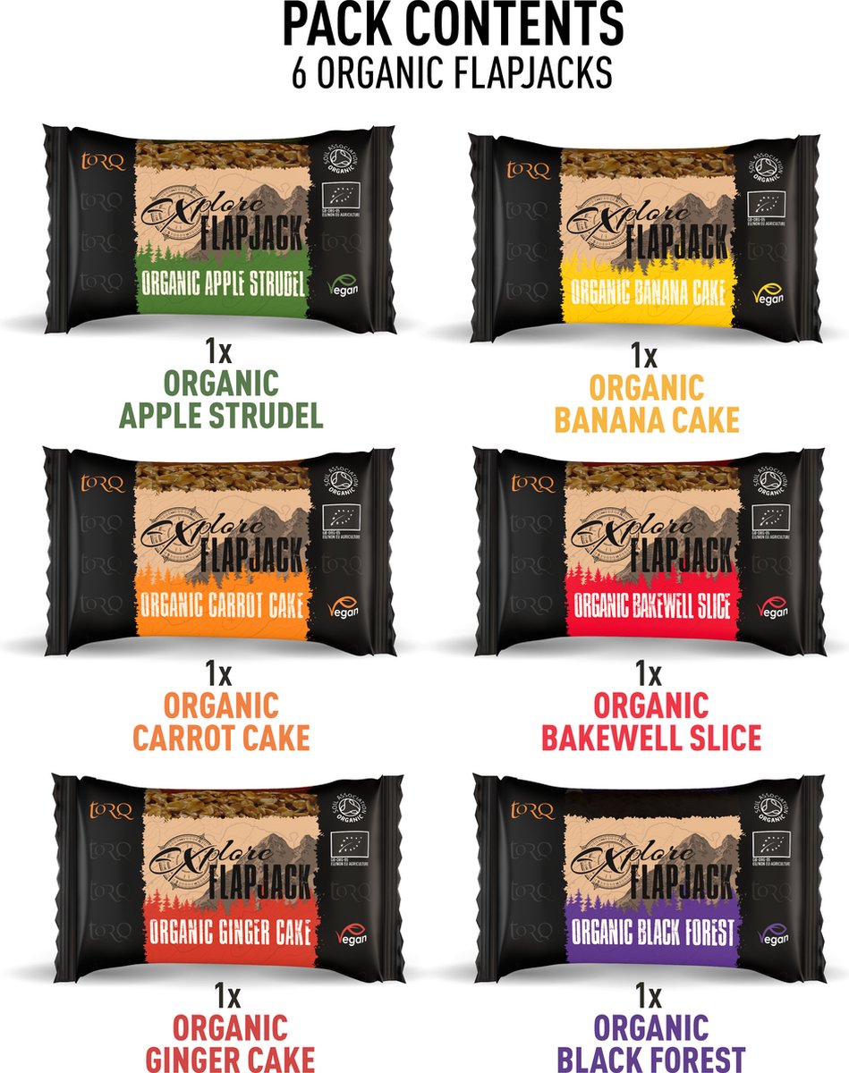 Goedkoopste TORQ Explore Flapjack Sample Pack (6 st