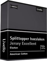 Livello Hoeslaken Splittopper Jersey Excellent Dark Grey 250 gr 140x200 t/m 160x220