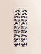 Gimeau - Gel Nail Sticker - Zebra print nail art
