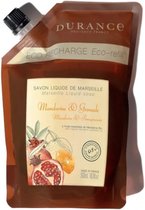 Durance - navulling vloeibare marseille zeep - Mandarijn & Granaatappel 500ml