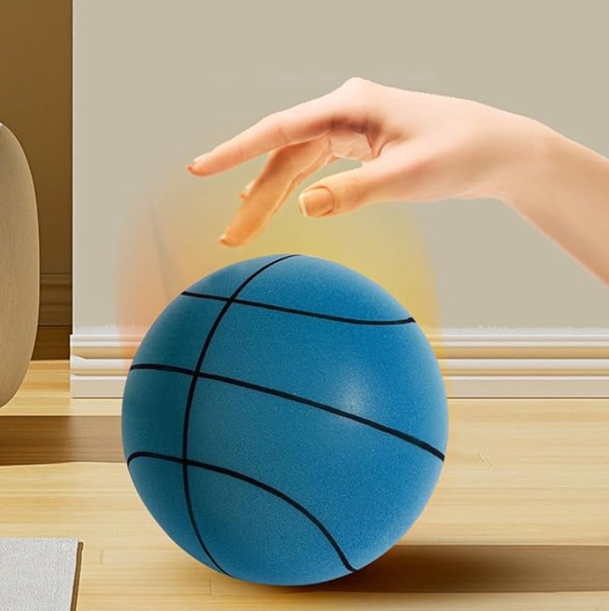 Stille basketbal voor binnen, maat 5, geluidsarme bal