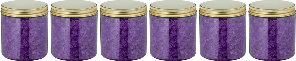 Goedkoopste Claudius Badzout Lavendel - 300 gram - Pot met gouden deksel - set van 6 stuks