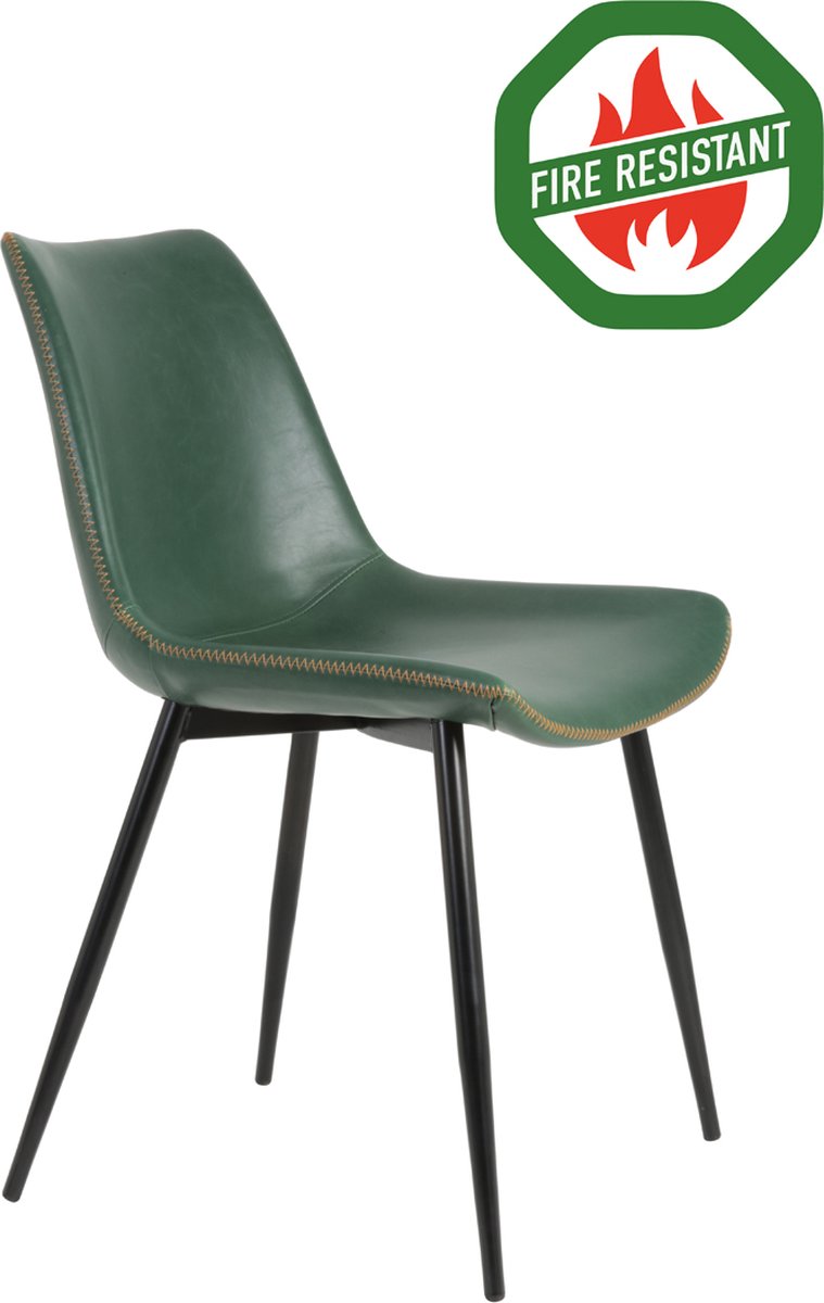 D - Light & Living - Eetkamerstoel KOVAC FR - 56x46x78cm - Groen