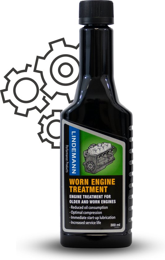 Foto: Lindemann worn engine treatment olie additief voor oudere motoren auto motor onderhoud motor protector stabiliseert slijtage verbetert compressie verlengt levensduur