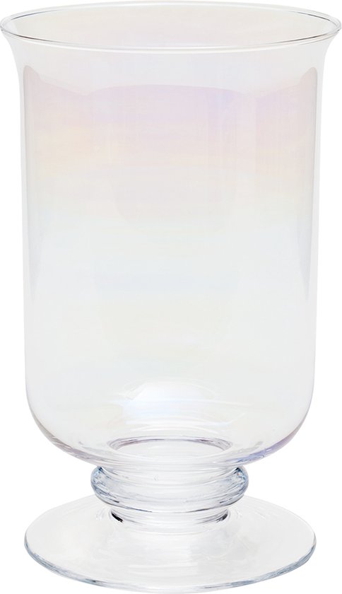 Decoratieve theelichthouder van transparant glas H30