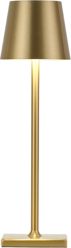 TrendUp Tafellamp Op Accu- Hoge kwaliteit Aluminium - Oplaadbaar En Dimbaar - Moderne Touch Lamp Goud - Nachtlamp Draadloos - 38 CM