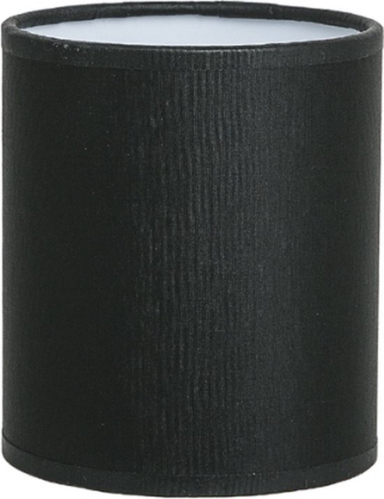 Abat-jour cylindrique en viscose noire H12