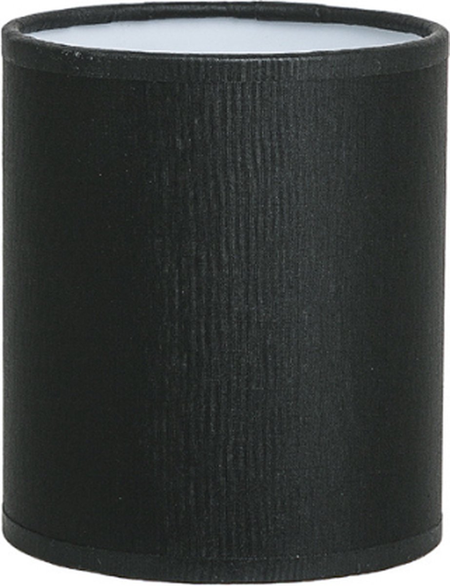 Cilindrische lampenkap in zwarte viscose H12