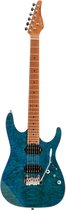 Fazley Sunrise Series Seawave Transparent Blue elektrische gitaar met deluxe gigbag