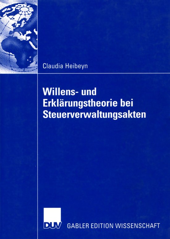 Willens- und Erklärungstheorie bei Steuerverwaltungsakten - cover