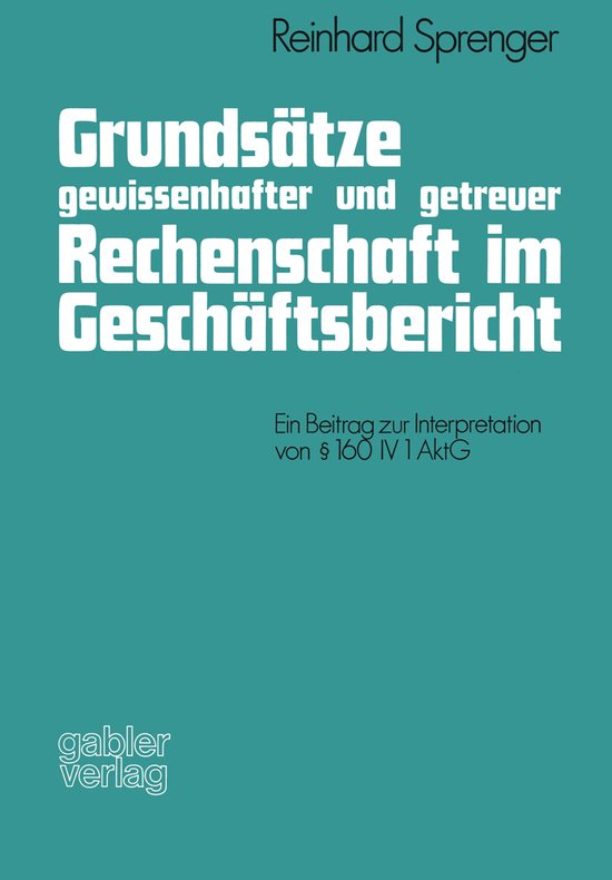 Grundsätze gewissenhafter und getreuer Rechenschaft im Gesc ... - cover