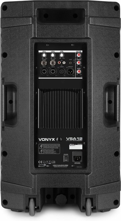 Actieve speaker - Vonyx VSA12 actieve speaker met ingebouwde bi-amplified versterker - 800W - 12 - Vonyx