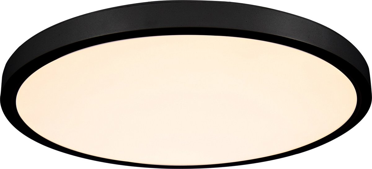 Ronde plafondlamp zwart LED 30W 2700K