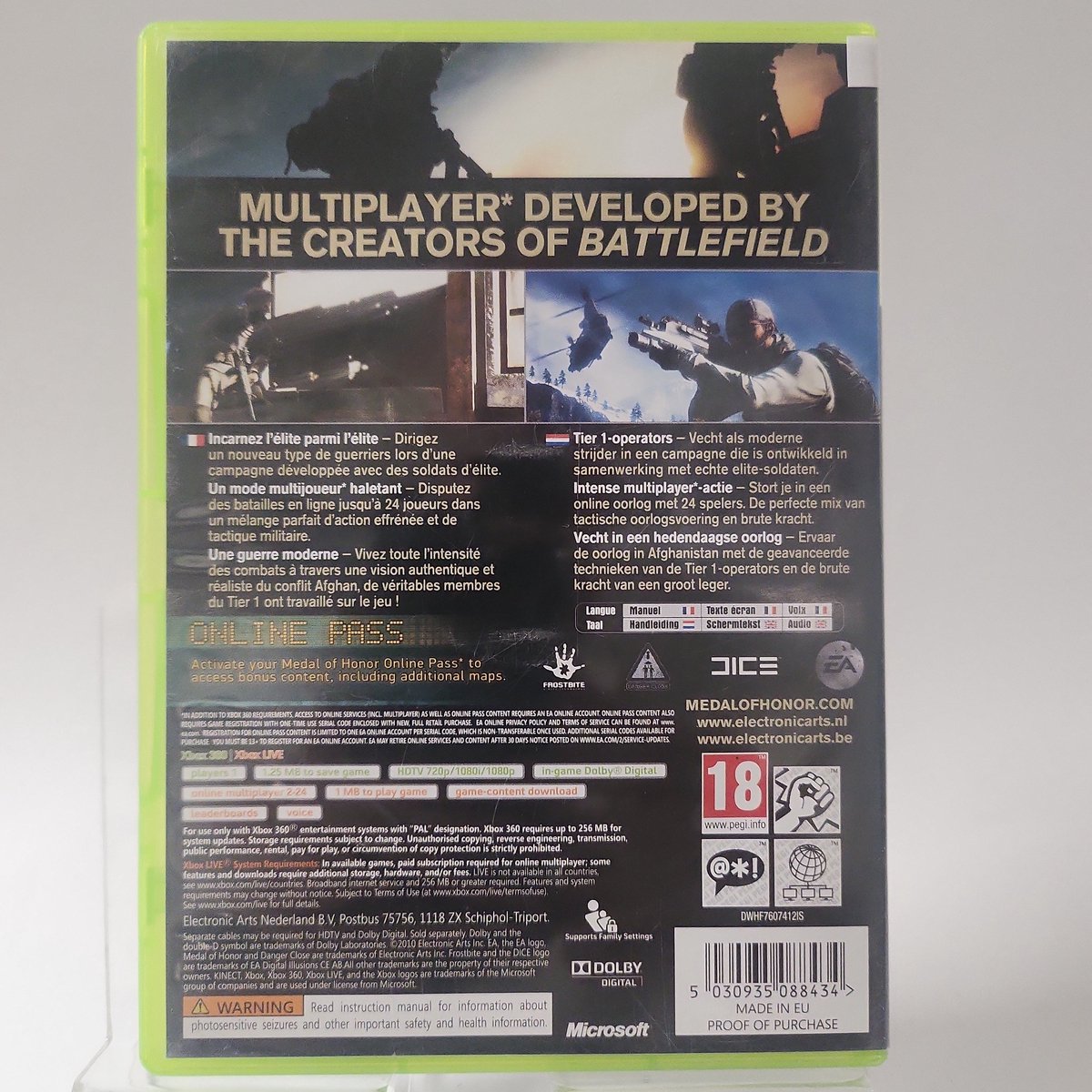 Electronic Arts Medal of Honor - Shooter game - Singleplayer