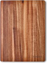 Snijplank, acaciahout, 40 x 30 x 1,5 cm, houten plank, mesvriendelijk, snijplank, serveerplank, houten broodplank, keuken