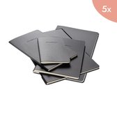 5x Sigel Notitieboekje Conceptum A4 zwart gelinieerd softcover. 64 pagina's 80 grams chamoiskleurig papier