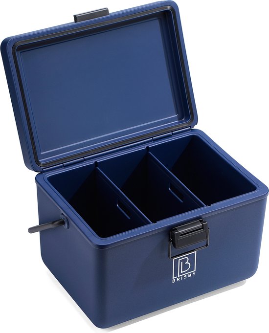 Brisby Koelbox - Frigobox - 12L - Blauw - Incl. Ergonomisch draaghandvat - Dividers - Snijplanken - Tot maximaal 40 uur isolatie - Incl. 2 koelelementen van 200ml van Brisby — afbeelding 3