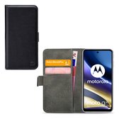 Mobilize Classic Gelly Wallet Telefoonhoesje geschikt voor Motorola Moto G51 5G Hoesje Bookcase Portemonnee - Zwart