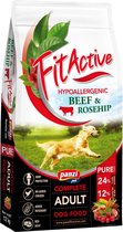 Panzi Pet Pure - Beef & Rosehip - Hypoallergeen hondenvoer - Hondenbrokken voor volwassen honden van middelgrote rassen met normale activiteit - Rundsmaak - 3kg