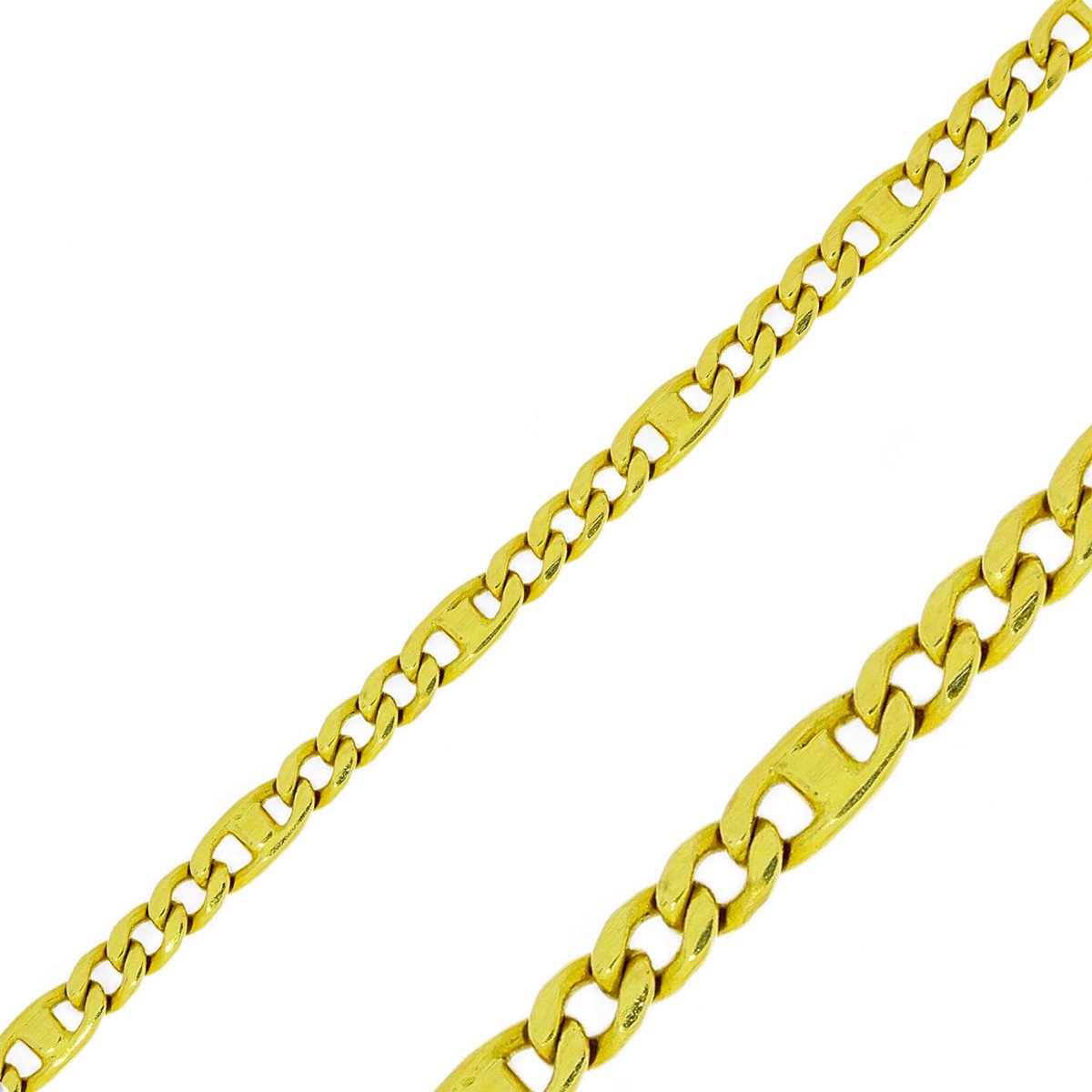 Gouden Gourmette Ketting 3 mm 51 cm 14 karaats