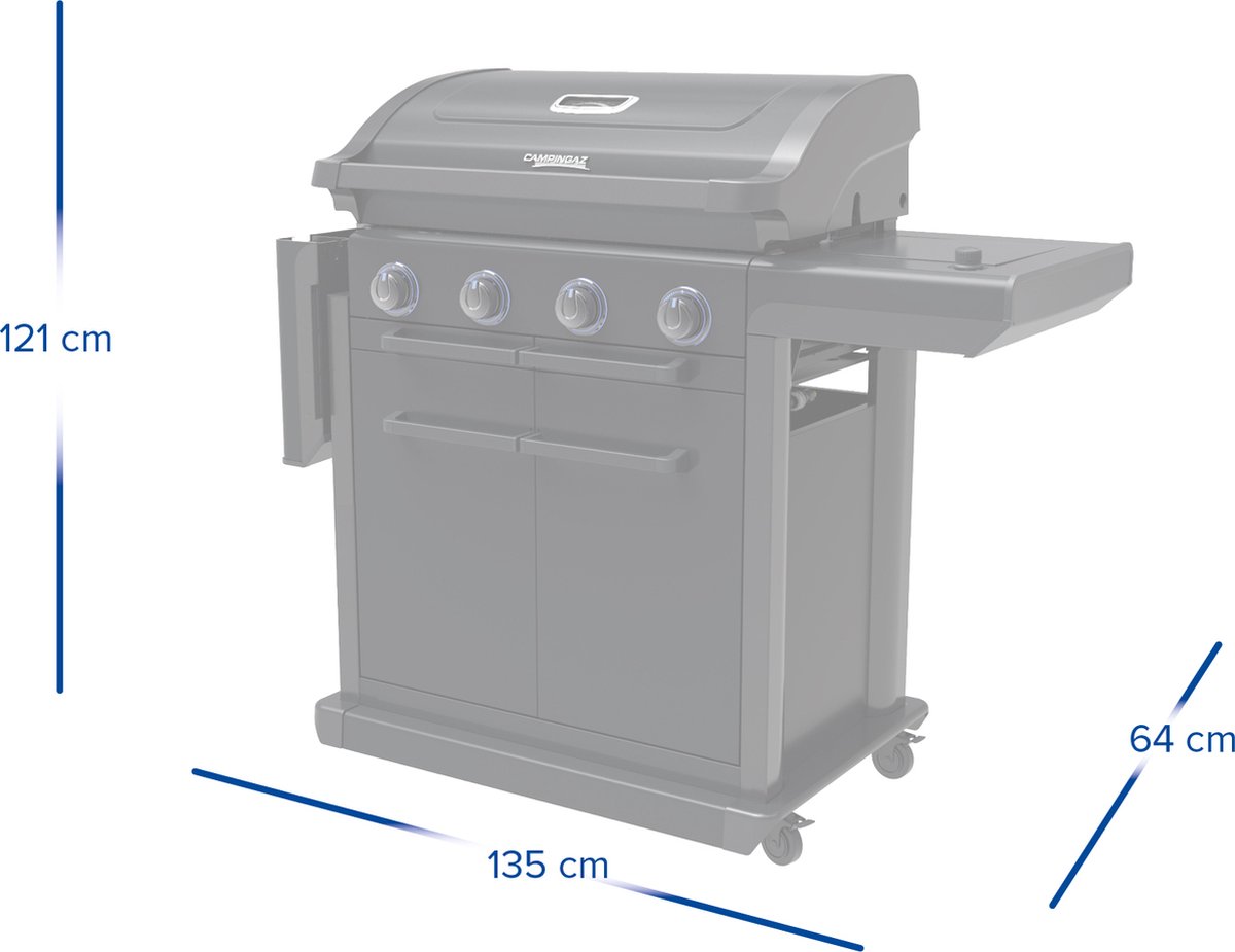 Campingaz 4 Series Onyx S gasbarbecue – modulaire BBQ – inclusief zijbrander – foto 5