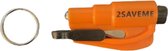 2SAVEME - KeyHammer 'Pocket 2-in-1' - Veiligheidshamer Auto - Veiligheidshamer aan Sleutelhanger - Noodhamer - Lifesaver Auto - Oranje