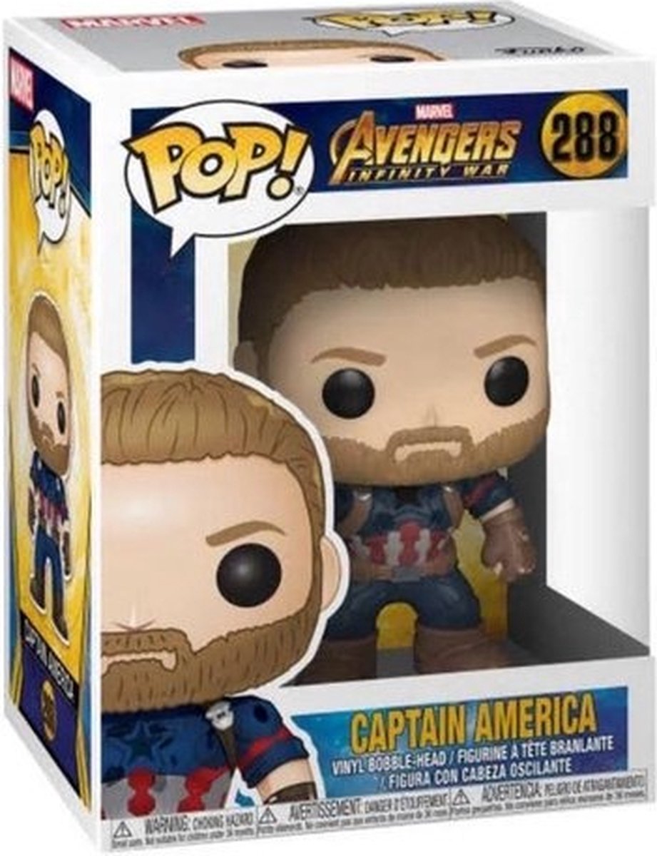 Funko Pop! Avengers Infinity War Captain America - #288 Verzamelfiguur — afbeelding 3