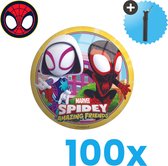 Spiderman en Friends Lichtgewicht Speelgoed Bal - Kinderbal - 23 cm - Volumebundel 100 stuks - Inclusief Balpomp