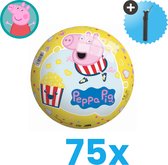 Peppa Pig Lichtgewicht Speelgoed Bal - Kinderbal - 23 cm - Volumebundel 75 stuks - Inclusief Balpomp