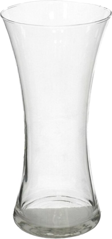 Gerimport bloemenvaas - transparant - helder glas - D18 x 37 cm
