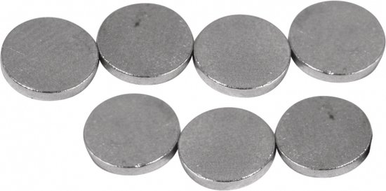 Rayher hobby Magneten rond - grijs - 20x stuks - 6 x 1 mm - Hobby artikelen
