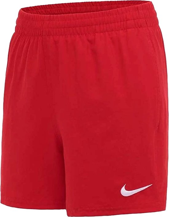 Nike 4 volley zwemshort in de kleur rood.