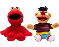 Sesamstraat Knuffel Voordeelset - Ernie en Elmo - Fisher Price - Pluche - 27/28 cm