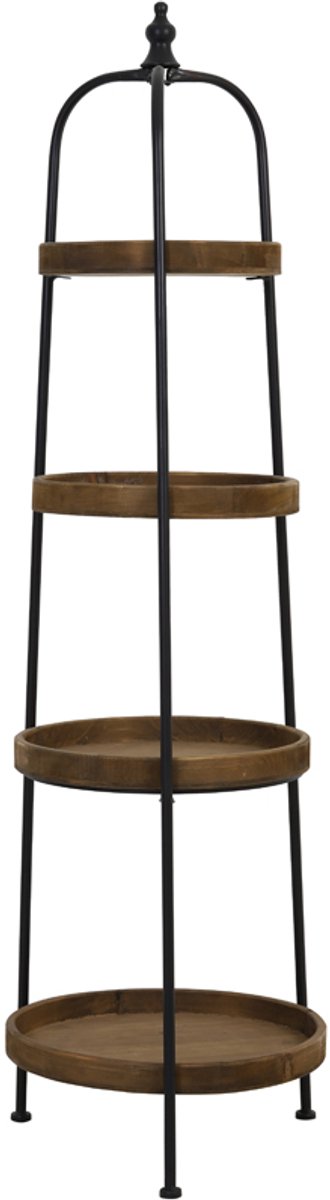 KARSON etagère 4-laags hout zwart Ø48x167 cm decoratieve etagère - Light & Living