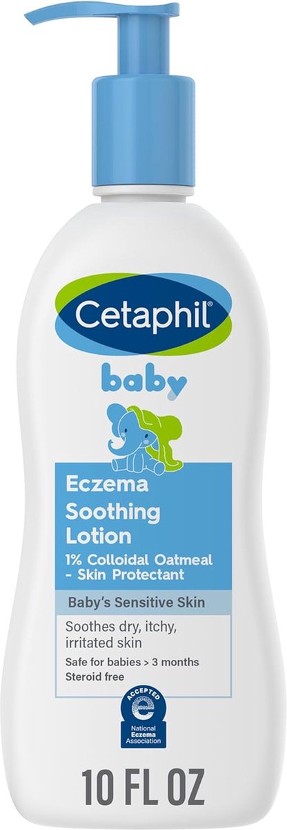 Goedkoopste Cetaphil Baby Eczema Soothing Lotion, Colloidal Oatmeal, Paraben Free, Hypoallergenic, Eczeem - Droge huid - 296ml