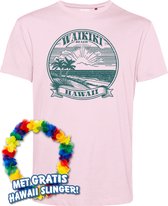 T-shirt Waikiki Beach | Toppers in Concert 2024 | Club Tropicana | Hawaii Shirt | Ibiza Kleding | Lichtroze | maat S