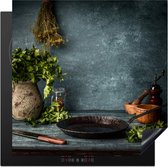 KitchenYeah inductie beschermer 60x60 cm - Kruiden - Stilleven - Kookplaataccessoires - Afdekplaat voor kookplaat - Anti slip mat - Keuken decoratie inductieplaat landelijk - Inductiebeschermer - Inductiemat - Beschermmat voor fornuis