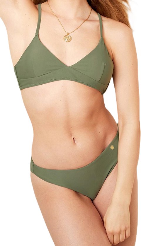 Dilena fashion bikini set 2 delig groen crossed