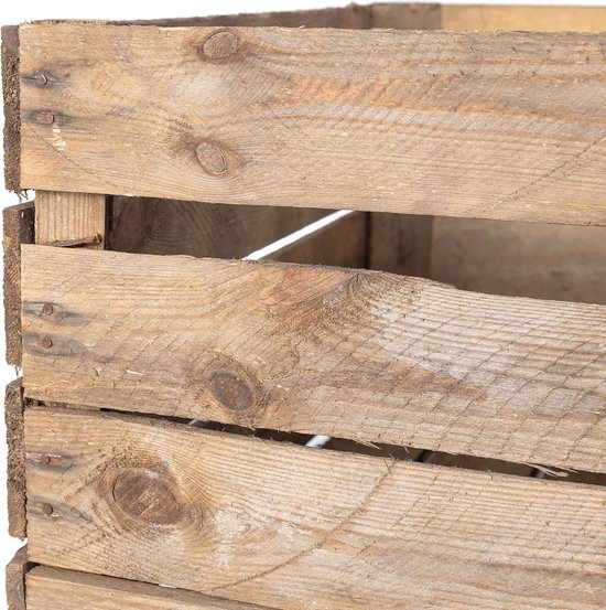 Boîte à vin en bois naturel Creative Deco - 1 bouteille - 36 x 11 x 9.8cm - Maison