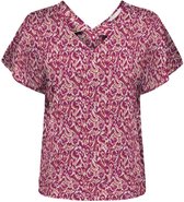 Only T-shirt Onlaxi S/s Top Ex Ptm 15337835 Fuchsia Purple/boho Bloom Dames Maat - M