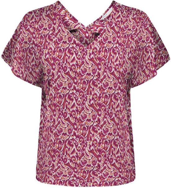Only T-shirt Onlaxi S/s Top Ex Ptm 15337835 Fuchsia Purple/boho Bloom Dames Maat - M