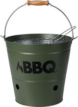 ProGarden Barbecue emmer BBQ 26 cm olijfgroen