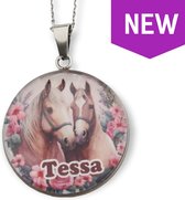 Naam Ketting Paarden - Paard - Meisjes - Ketting - Eigen Naam - Persoonlijk - Cadeautje - Uniek - 25mm