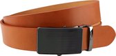 Fana Belts Klikgesp Cognac - Echt Leer - Heren Riem Automatische Gesp - Taillemaat 100