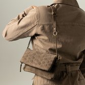 Manfield - Khaki suède clutch