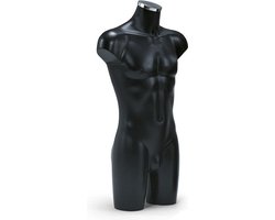 Gruppo Corso Paspop Heren Torso Zwart - Chromen Dop - Mannequin