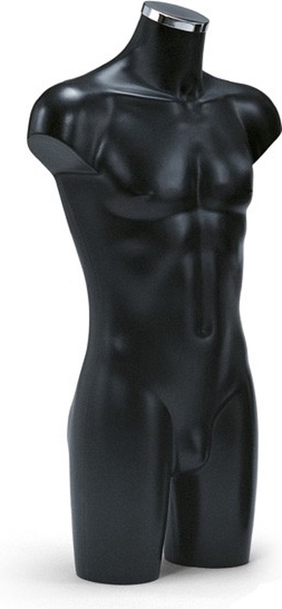 Gruppo Corso Paspop Heren Torso Zwart - Chromen Dop - Mannequin