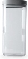 Qualy - Voorraadpot Voedselcontainer 1.2L “PINTO Storage Jar” W100 x L100 x H220 mm 300 gr Grijs